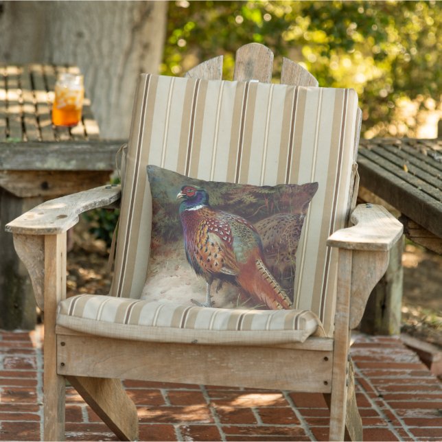 Almofada Vintage Rooster e Hen Pheasant (Cadeira)