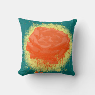 Almofada Vintage Rosa vermelha Fine Art