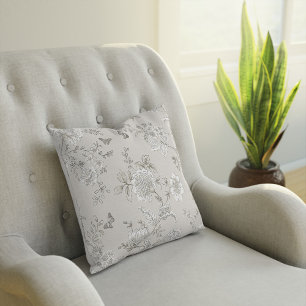 Almofada Vintage, Rustic Botanile Farmhouse Burlap