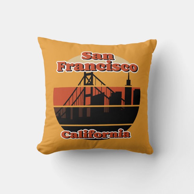 Almofada Vintage San Francisco California (Frente)
