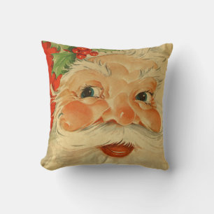 Almofada Vintage Santa Claus Face Retro Kris Kringle