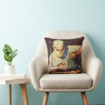 Almofada Vintage Science Fiction, Laboratory Mad Scientist<br><div class="desc">Vintage ilustra imagem futurista do laboratório de Ficção Científica com um cientista louco experimentando um ser humano em miniatura. O cientista maluco está misturando uma poção de elixir para despertar o robô macho adormecido em seu laboratório. Um clássico design de quadrinhos retrô de ficção científica.</div>