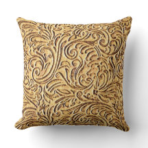 Vintage Scrollwork floral da mostarda de Brown