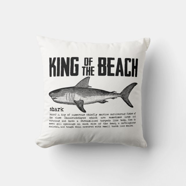 Almofada Vintage Shark Beach King (Frente)