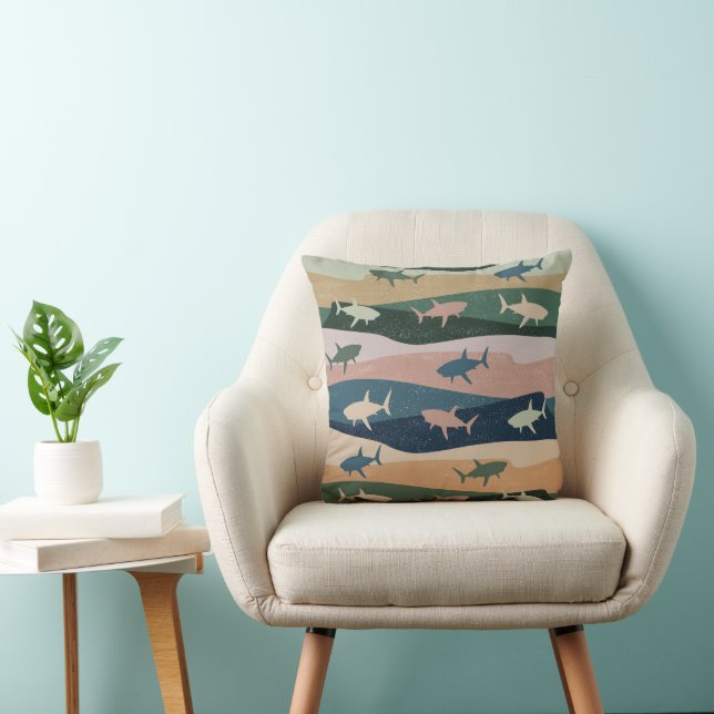 ALMOFADA VINTAGE SHARK WAVE (Cadeira)