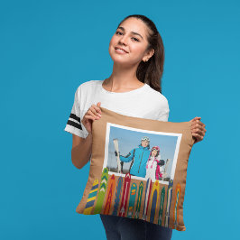 Almofada Vintage Skis Photo Keepsake