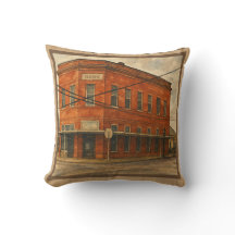 Vintage Small Town Brick Bank no Texas