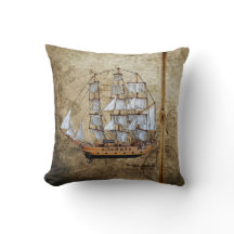 Vintage Styled Ship com Design de Corda