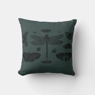 Almofada Vintage Trendy Butterflies Dragonfly Bebida Queda