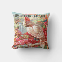 Almofada Vintage Tropical Cockatoo