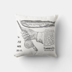 Almofada Vintage Trout Pescaria Ad cerca de 1890