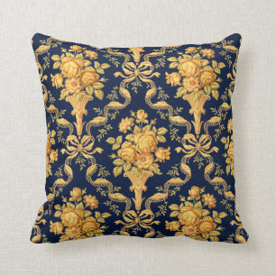 Almofada Vintage Victorian Era Floral Brocade Padrão