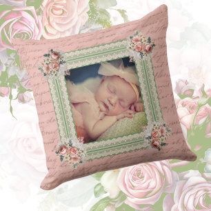 Almofada Vintage Victorian Faded Damask Foto