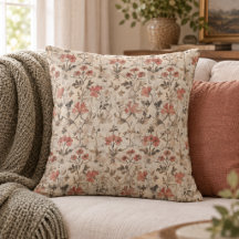 Vintage William Morris Floral Água-forte Ferrugem
