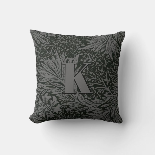 Almofada Vintage William Morris Marigold Pattern Monograma (Frente)