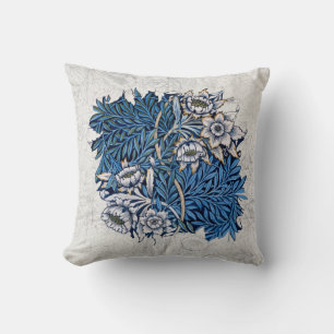 Almofada Vintage William Morris Tulip Willow Blue Floral