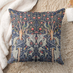 Almofada Vintage Woodpecker Floral Tapeçaria William Morris