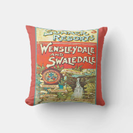 Almofada Vintage Yorkshire Railroad Tourist Guide Trabalho