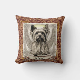 Almofada Vintage Yorkshire Terrier Angel Personalizado