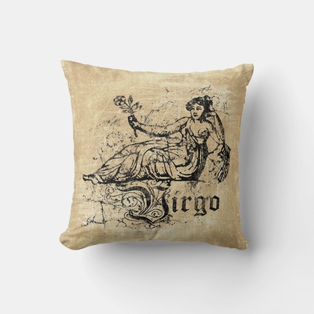Almofada Vintage Zodiac Virgo (Frente)