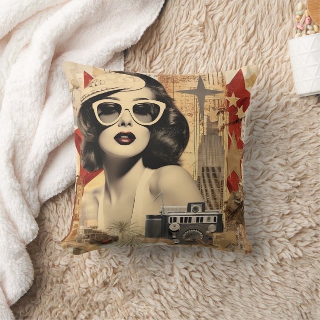 Almofada VintageHollywood Retro Design (Cobertor)