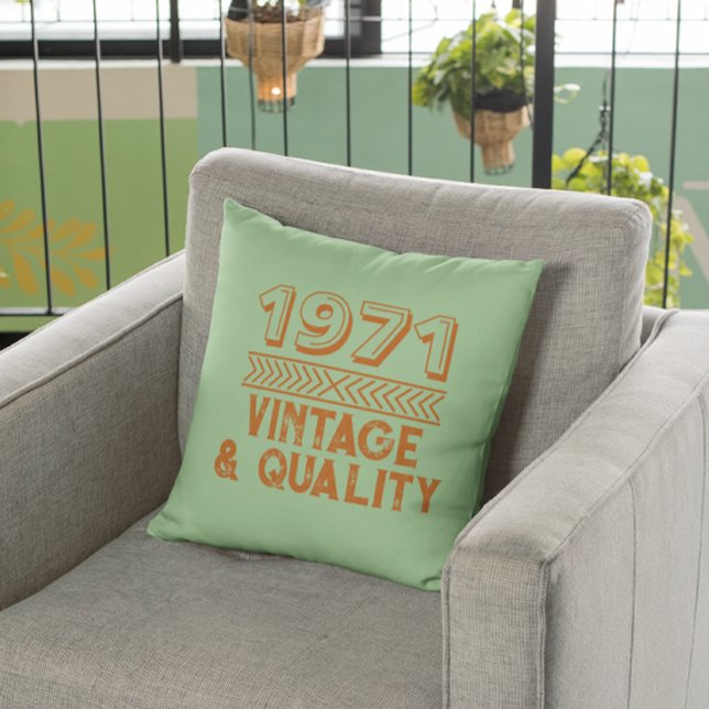 Almofada Vintagem de Ano Personalizado Engraçado e Qualidad (Criador carregado)