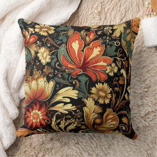 Almofada Vintagem Floral Elegante Medieval