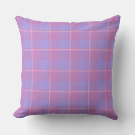 Almofada Viola and Dull Lavender Plaid Purple Pink