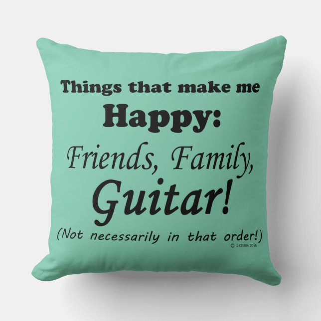 Almofada Violão me faz feliz (Frente)