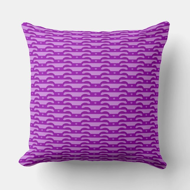 Almofada Violet Dreams-Dark & Light Purple Throw Pillow (Frente)