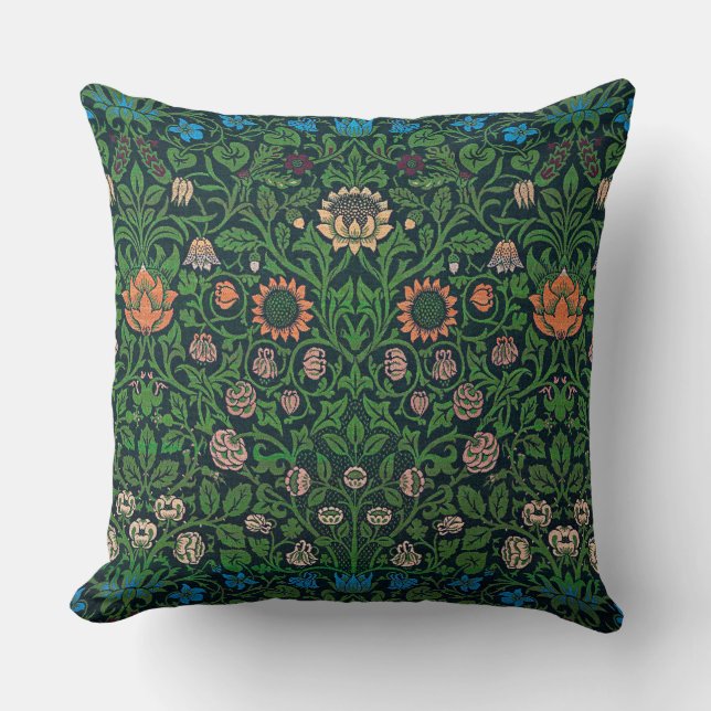 Almofada Violet e Columbine, William Morris (Frente)