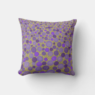 Almofada Violet e Dijon Spotted Travesseiro decorativo
