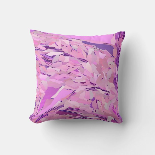 Almofada Violet Woodland Abstrato, Lavanda, Mauve, Roxo (Frente)