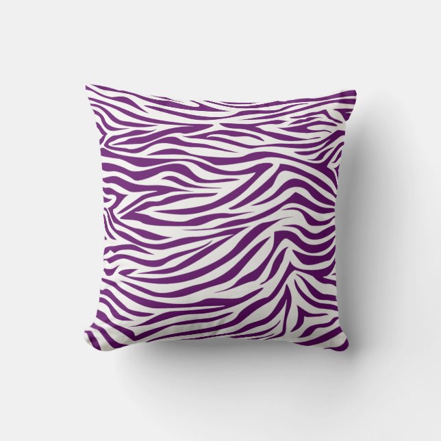 Almofada Violeta Africana Safari Zebra (Frente)