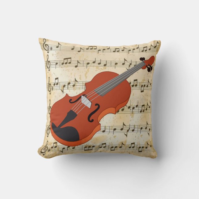 Almofada Violin Sheet Music Reversible (Frente)