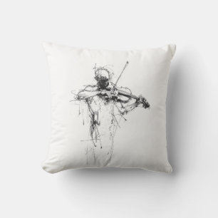 Almofada Violinista abstrato Elegante