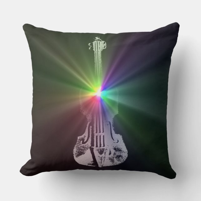 Almofada Violino do arco-íris (Frente)