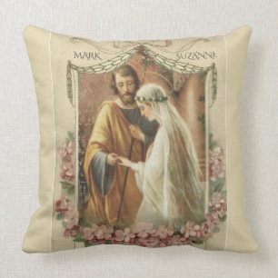 Almofada Virgem Maria católica St Joseph do casamento