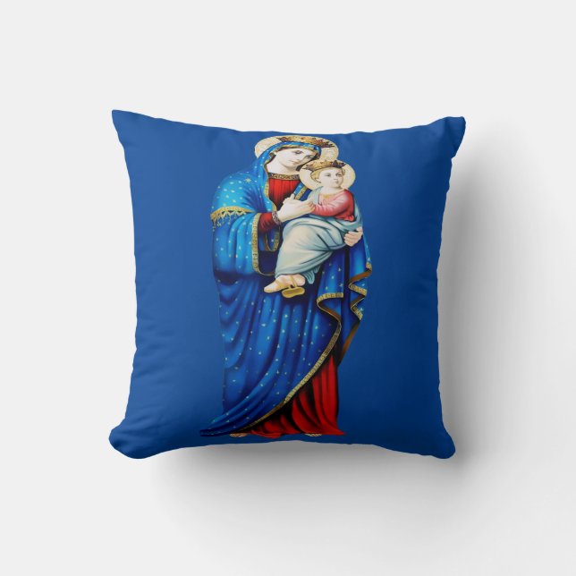 Almofada Virgem Maria com Menino Jesus (Frente)
