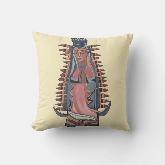 Almofada Virgem Maria Nossa Senhora de Guadalupe pintura (Frente)