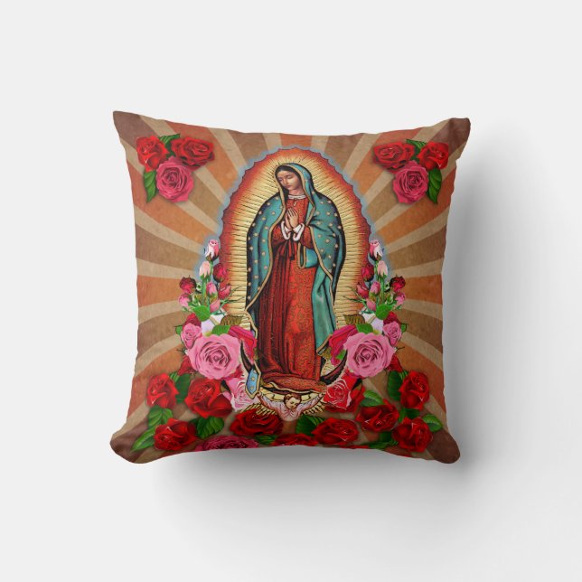 Almofada Virgem Maria Nossa Senhora de Guadalupe Travesseir (Frente)