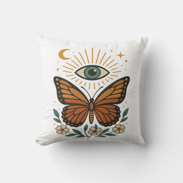 Almofada Visão da borboleta mística (Frente)