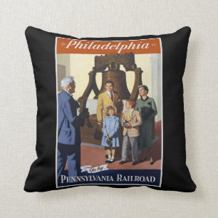 Almofada Visita Philadelphfia na estrada de ferro de