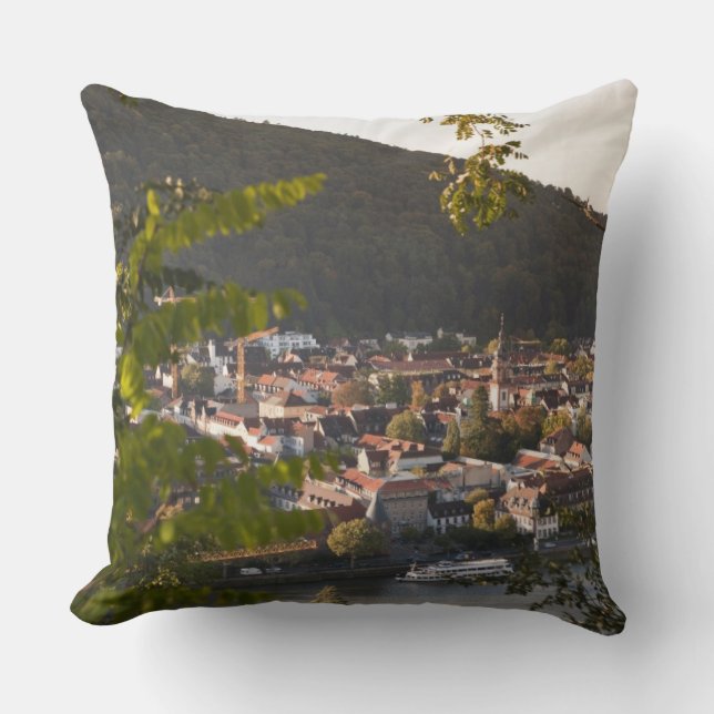 Almofada Vista da Cidade Velha de Heidelberg (Frente)