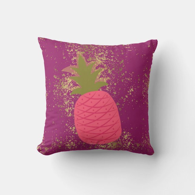 Almofada Vista de Férias Douradas (Frente)