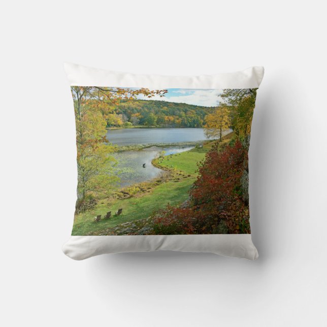 Almofada Vista de outono no Jardim Innisfree (Frente)