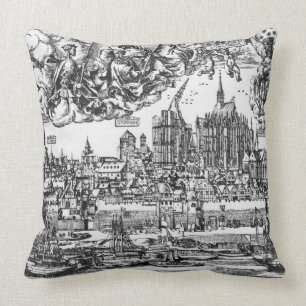 Almofada Vista geral da água de Colônia, 1531 (gravura)