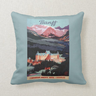 Almofada Vista geral do poster de Banff Springs Hotel