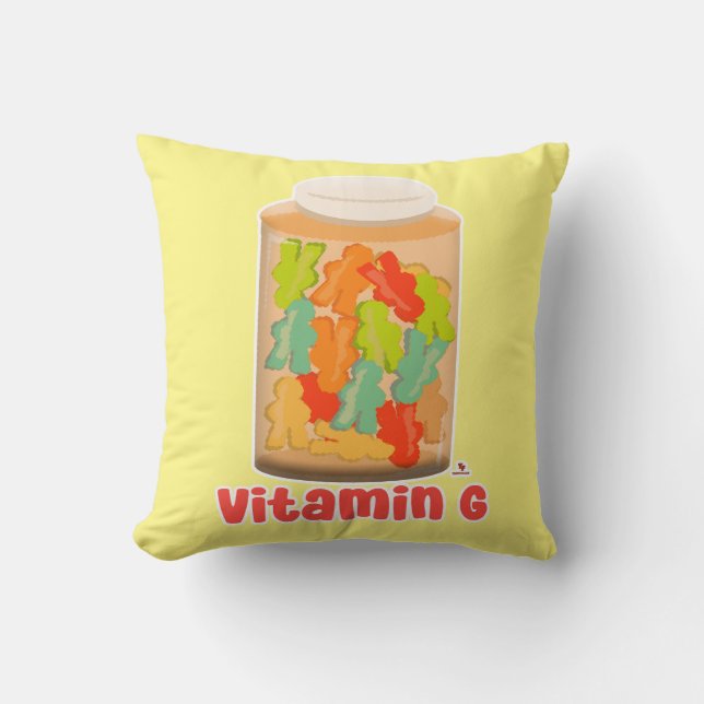 Almofada Vitamin G Meple Conselho Game Gummy Art Fun (Frente)