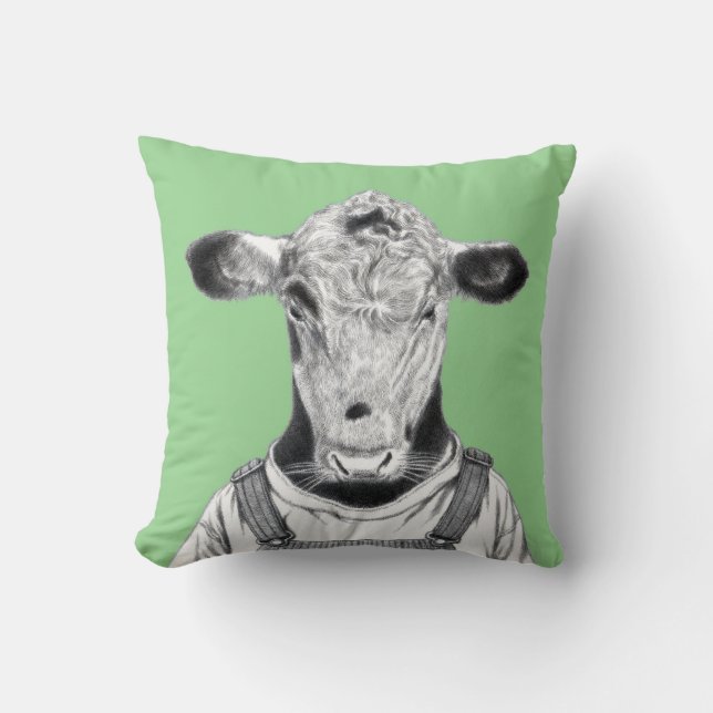 Almofada Vitelo em Dungaree (Moegi) (Frente)